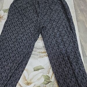 Michael Kors Black Patterned Joggers